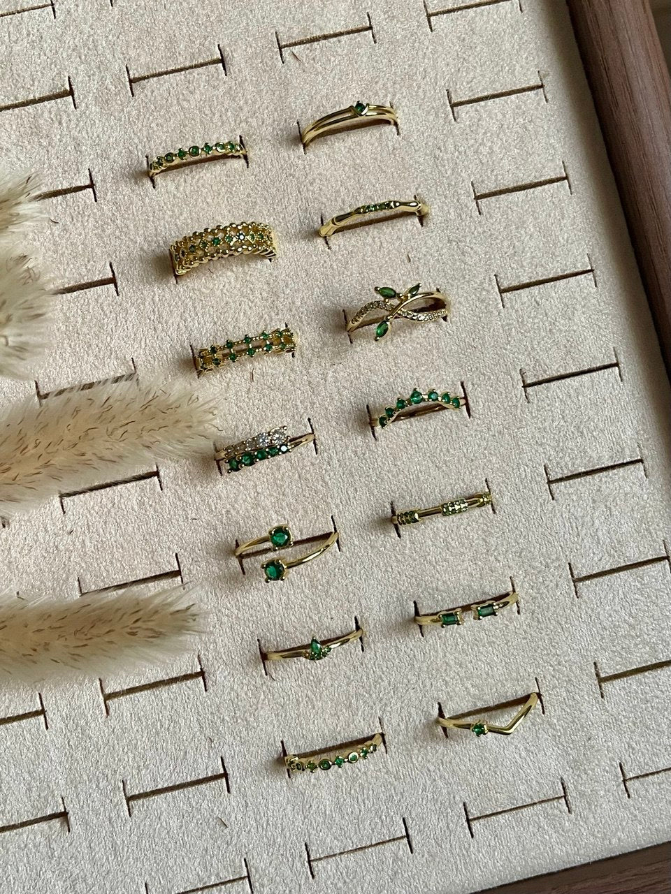 Emerald Green Rings - Sola Accessories