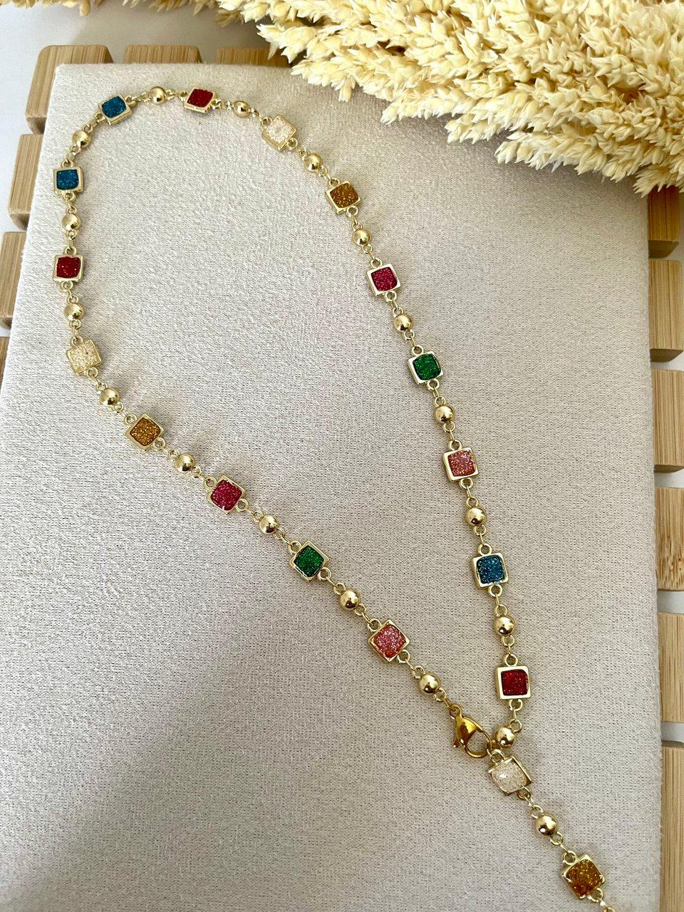 Gem Square Necklace