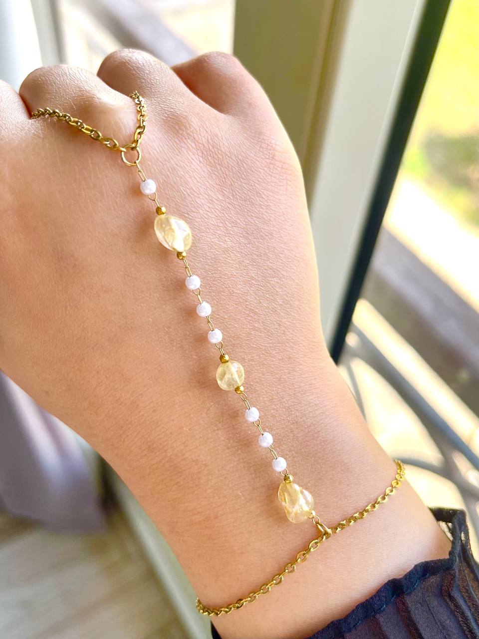 Sun-Kissed Dew Hand Chain