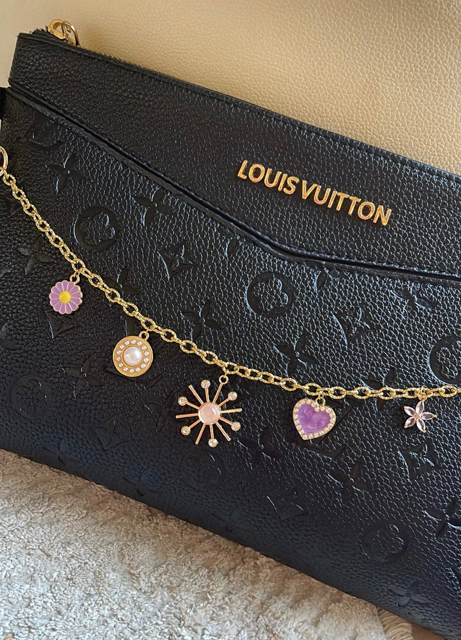 Floral & Gem Bag Chain