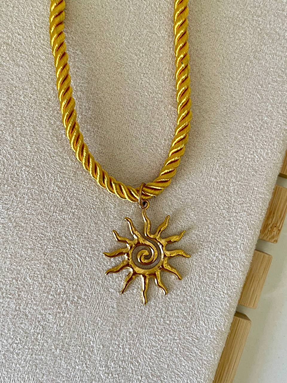 Golden Tide Sun Necklace