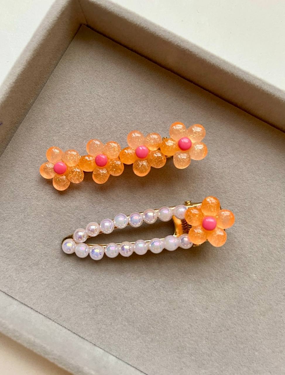 Orange Blossom Clips