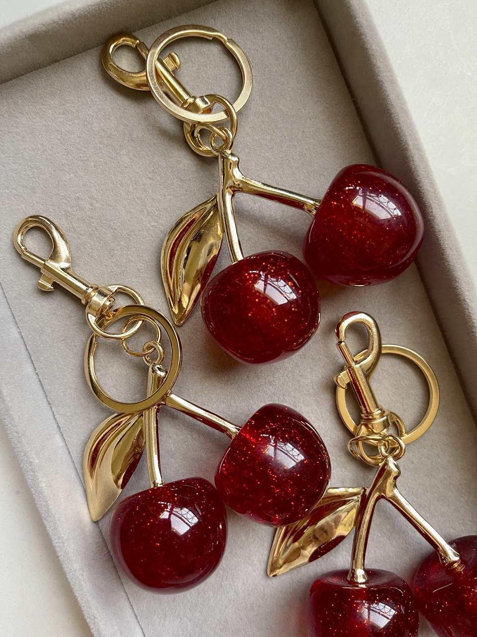 Cherry Spark Bag Charm
