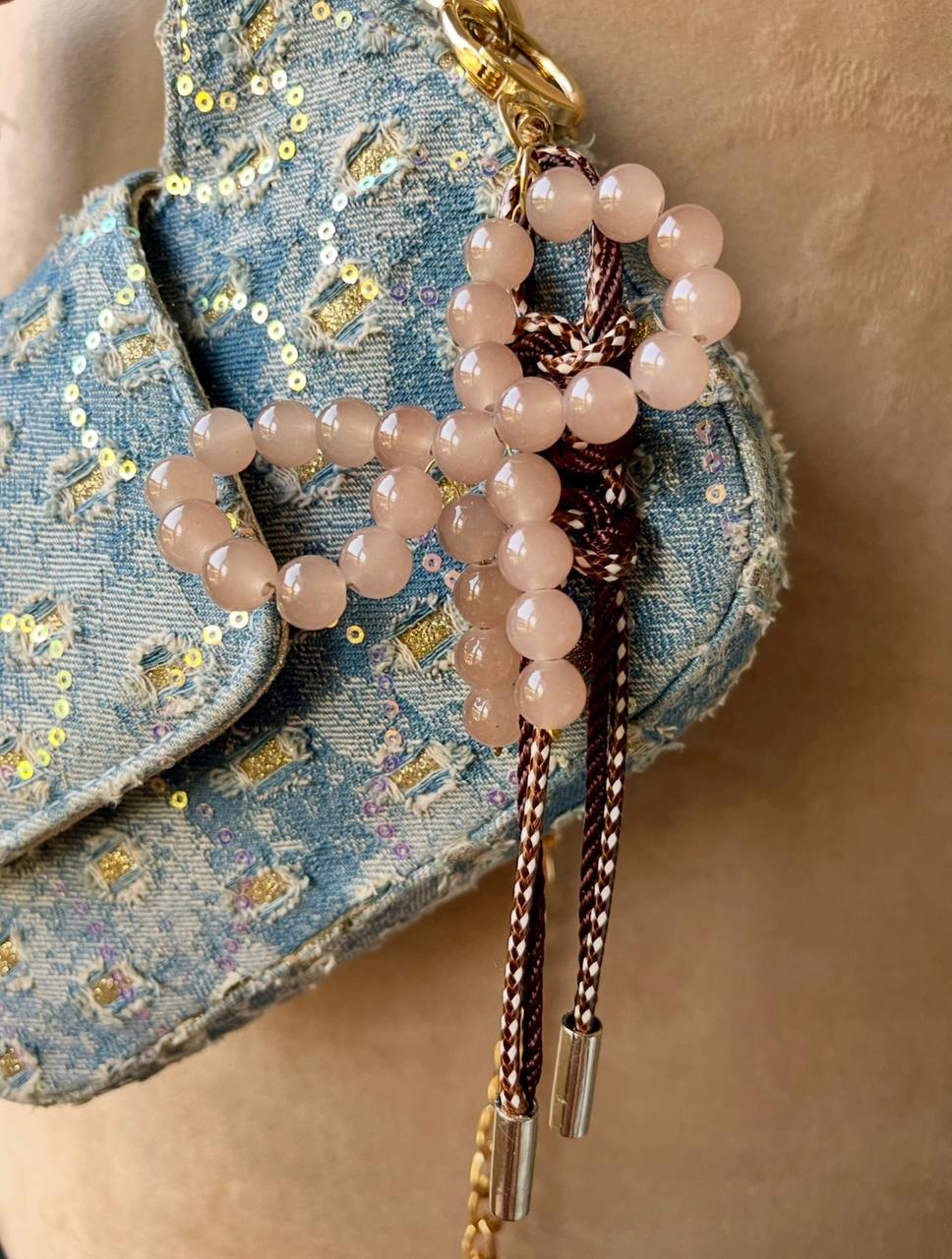 Golden Bow Bag Charm