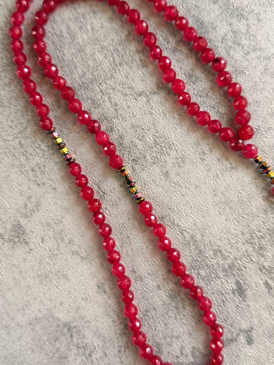 Fuchsia Prayer Beads - Sola Accessories