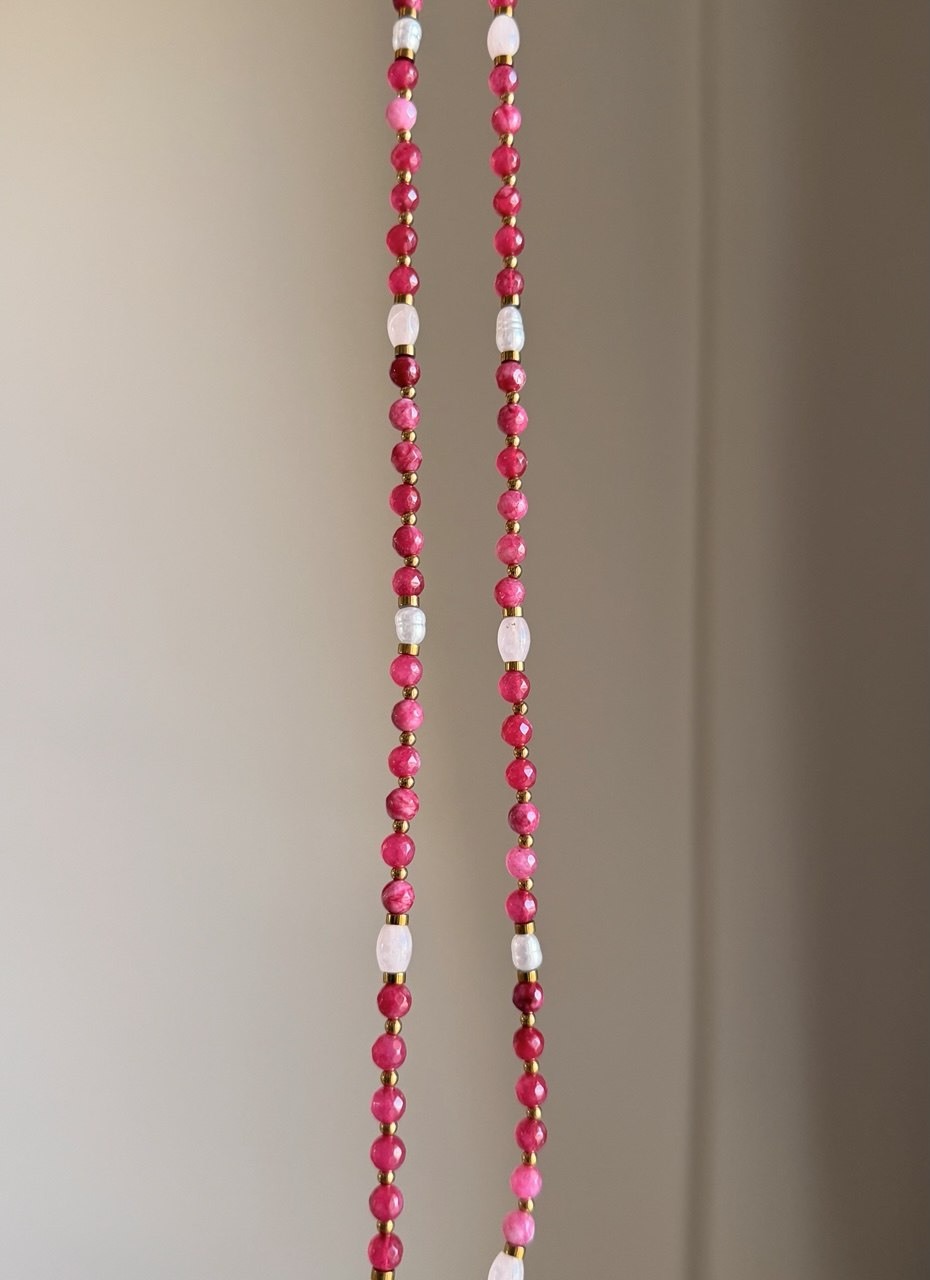 Ruby Pearl Necklace
