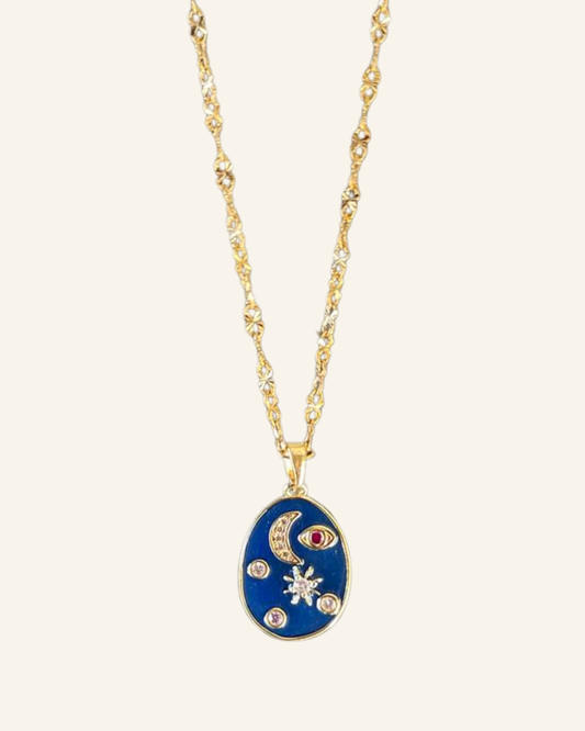 Moon & Star Glow Necklace - Sola Accessories