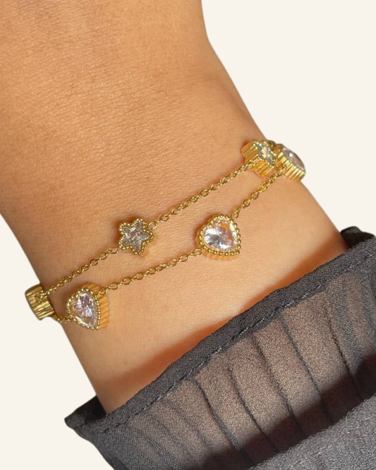 2 Layers Sweet Sparkle Bracelet