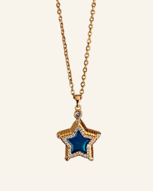 Blue Star Glow Necklace - Sola Accessories