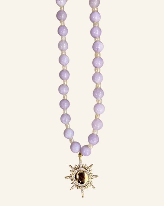 Purple Sun Necklace - Sola Accessories