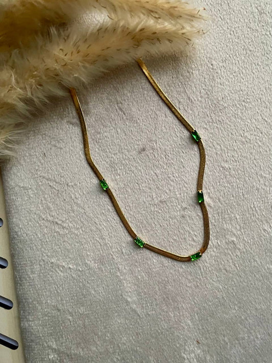 Emerald Green Snake Chain - Sola Accessories