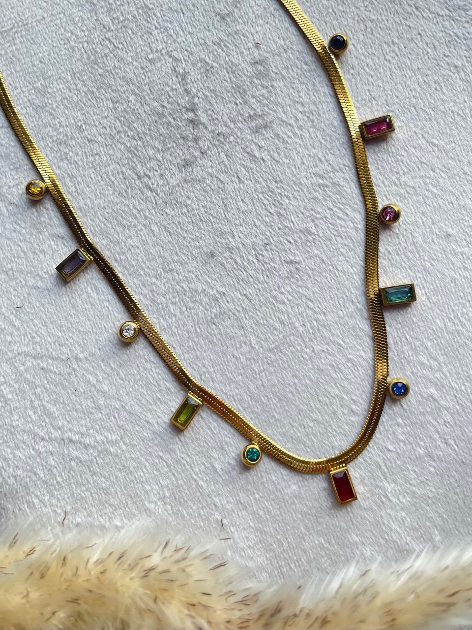 Multi Colour Snake Necklace - Sola Accessories