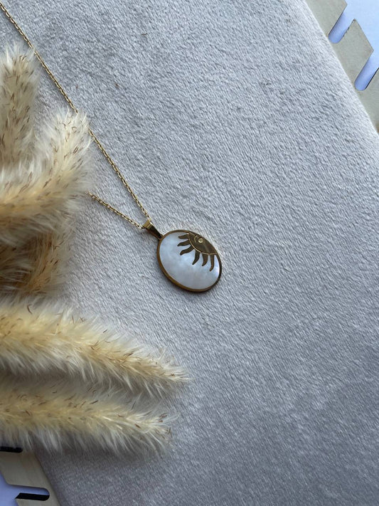The Sun Shell Pearl Necklace - Sola Accessories