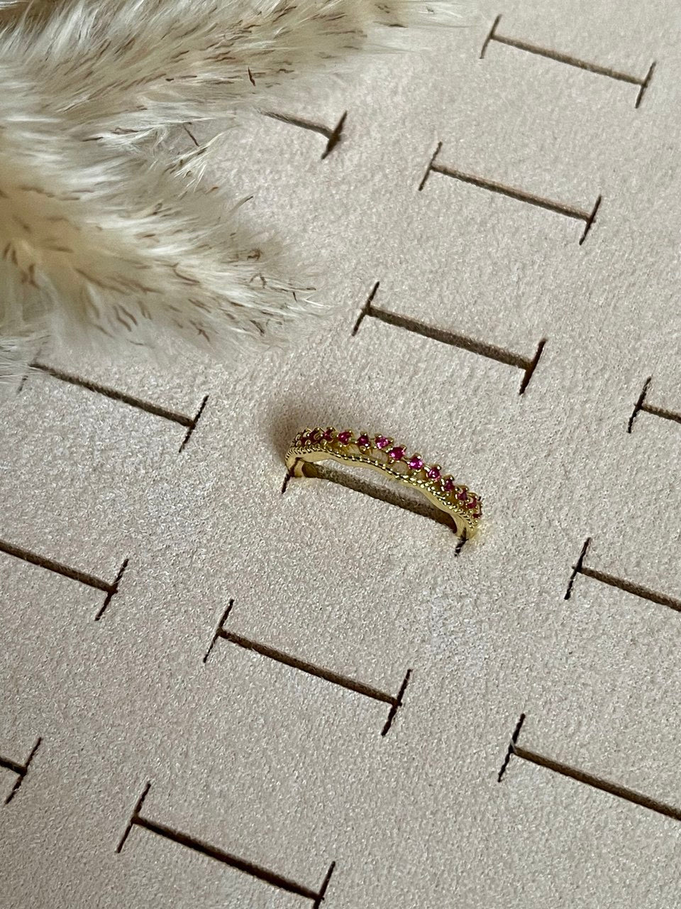 Ruby Stacking Rings - Sola Accessories