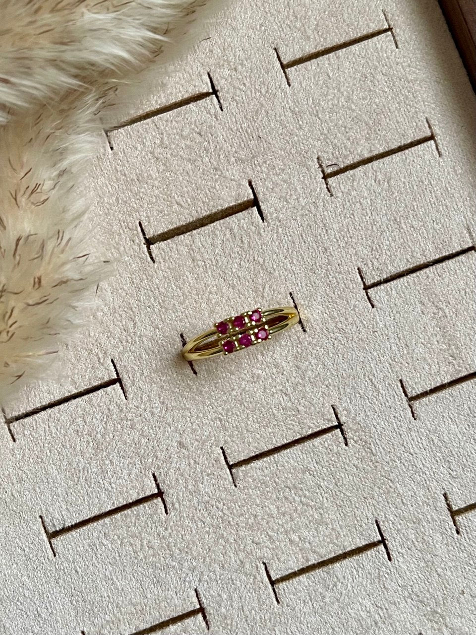 Ruby Stacking Rings - Sola Accessories