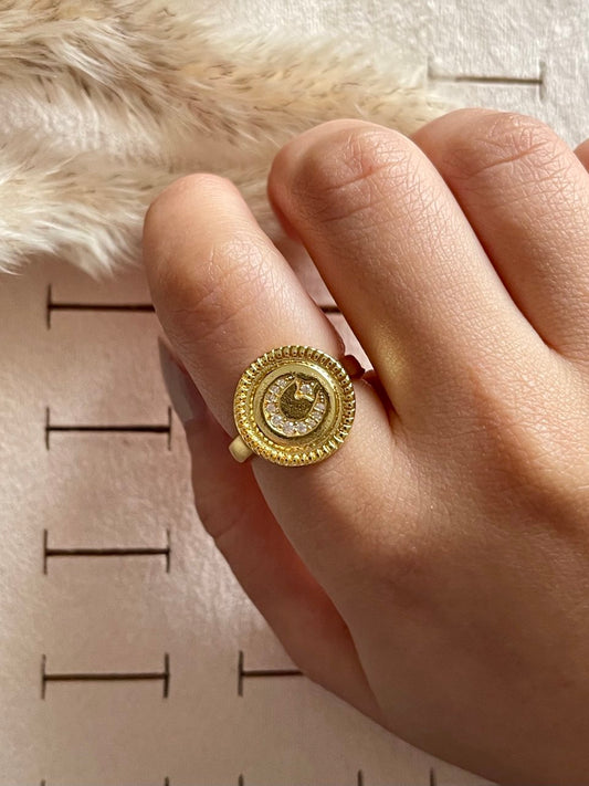 Celestial Star To Crescent Moon Ring - Sola Accessories