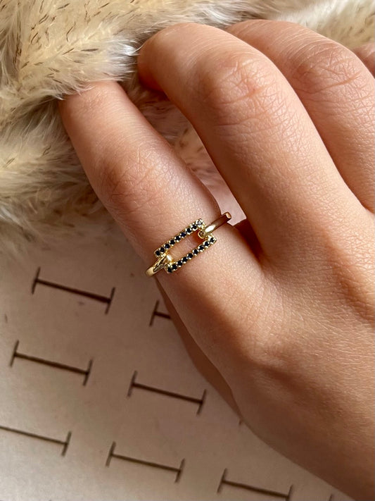 Minimalist Navy Blue Ring - Sola Accessories