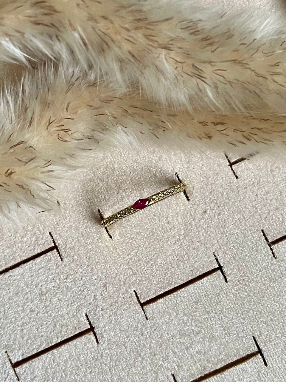 Ruby Stacking Rings - Sola Accessories