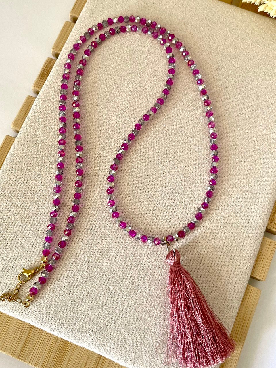 Glimmering Fuchsia Necklace