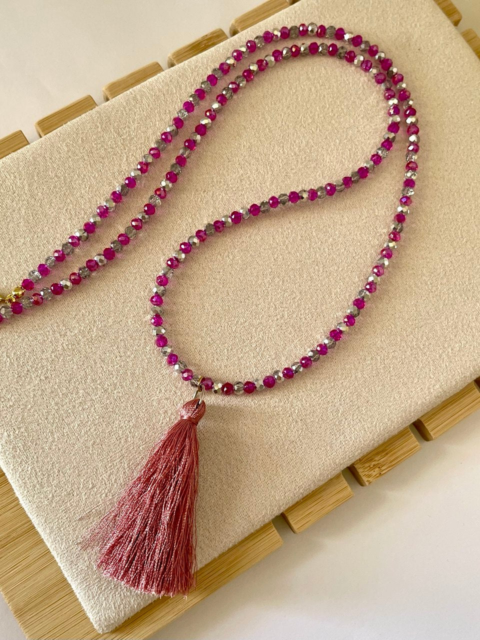 Glimmering Fuchsia Necklace