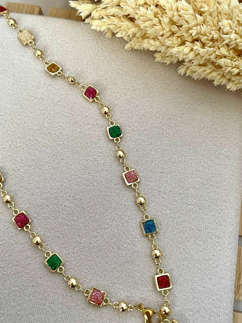 Gem Square Necklace