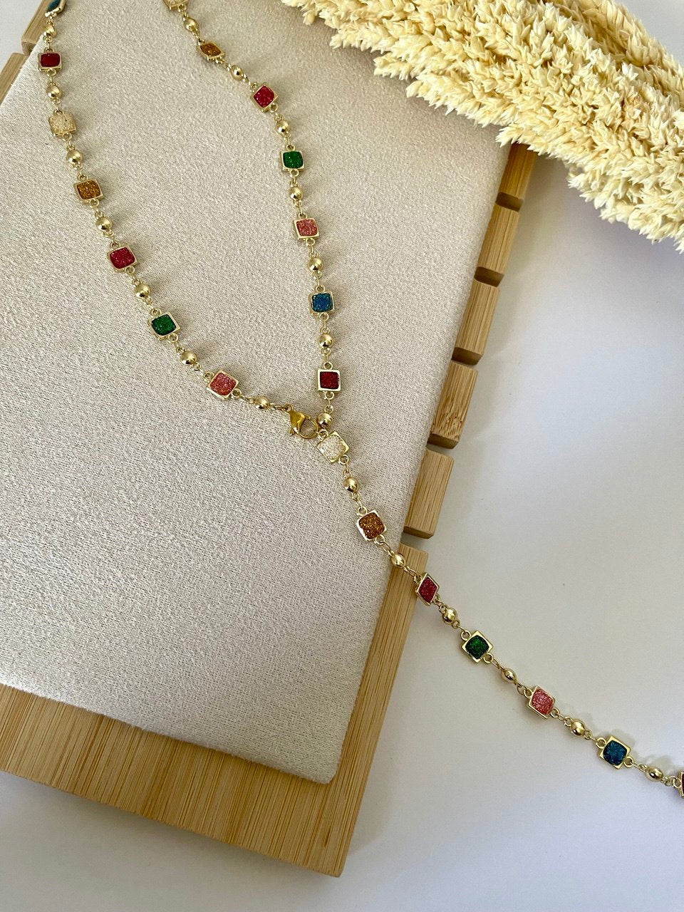 Gem Square Necklace