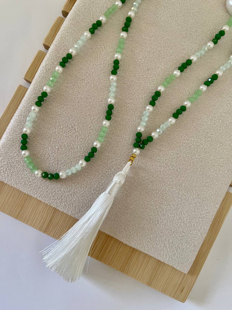 Green & Pearl Necklace