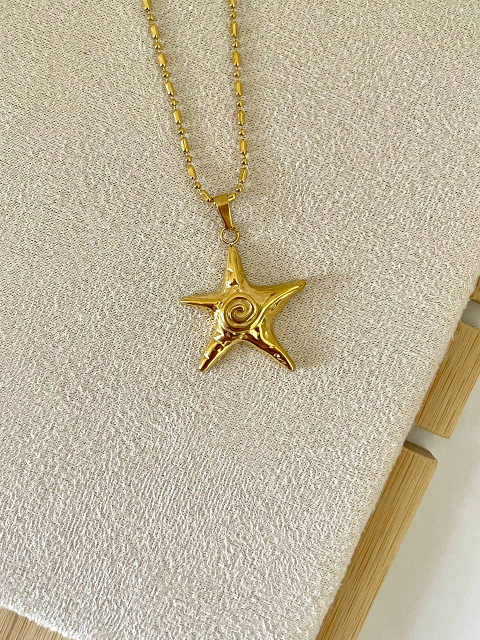 Golden Sea Star Necklace