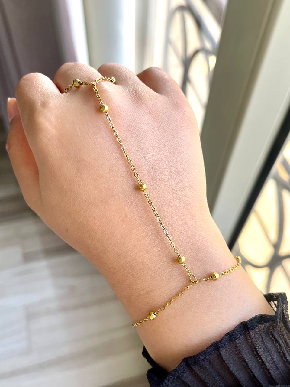 Golden Dots Hand Chain