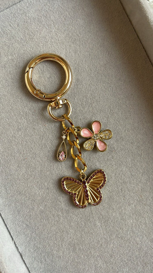 Butterfly Bloom Charm Keychain