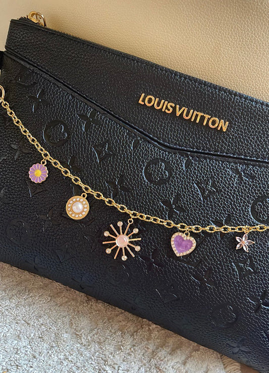 Floral & Gem Bag Chain