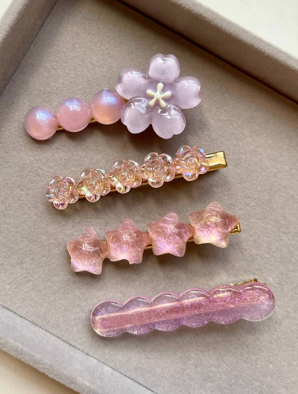 Cotton Candy Hair Clips