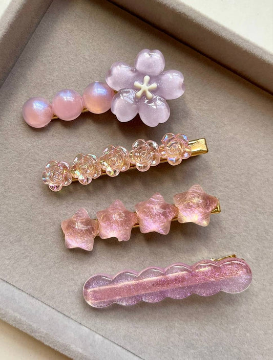 Cotton Candy Hair Clips