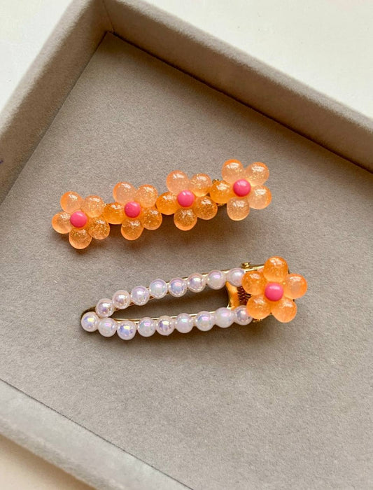 Orange Blossom Clips