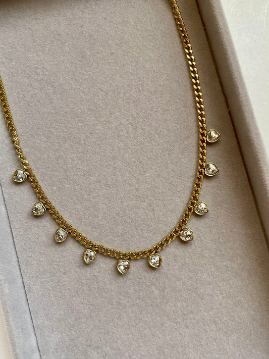 Golden Heart Glow Necklace