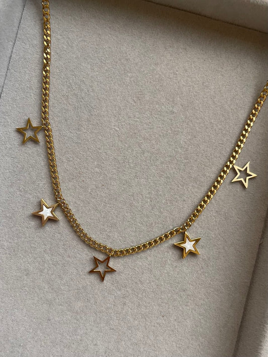 Golden Star Charm Necklace
