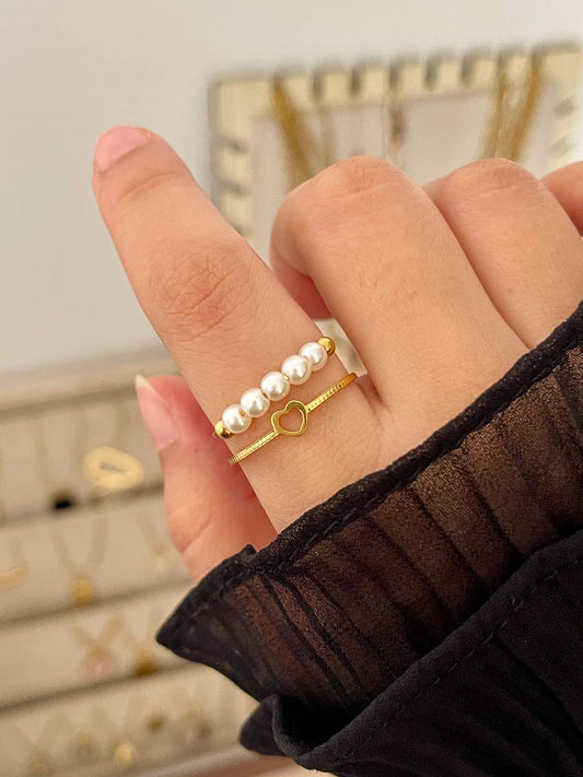 Pearl Heart Ring
