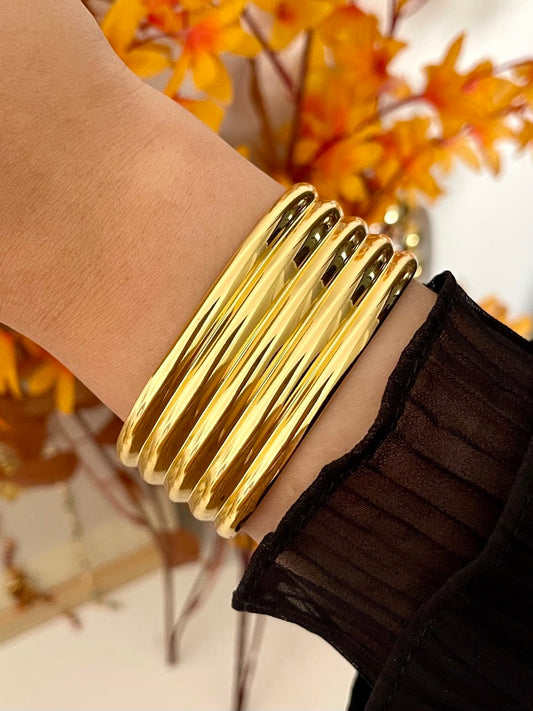 Golden Stacks Bangle