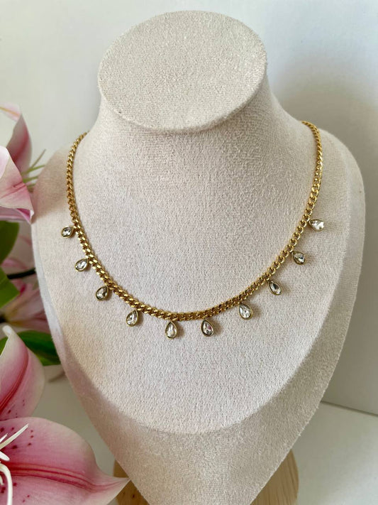 Lumi Crystal Drop Necklace