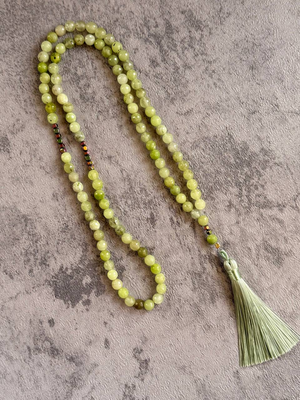 Green Agate Prayer Beads - Sola Accessories