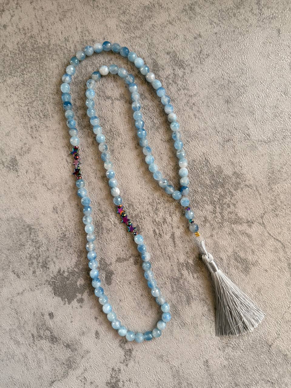 Baby Blue Prayer Beads - Sola Accessories
