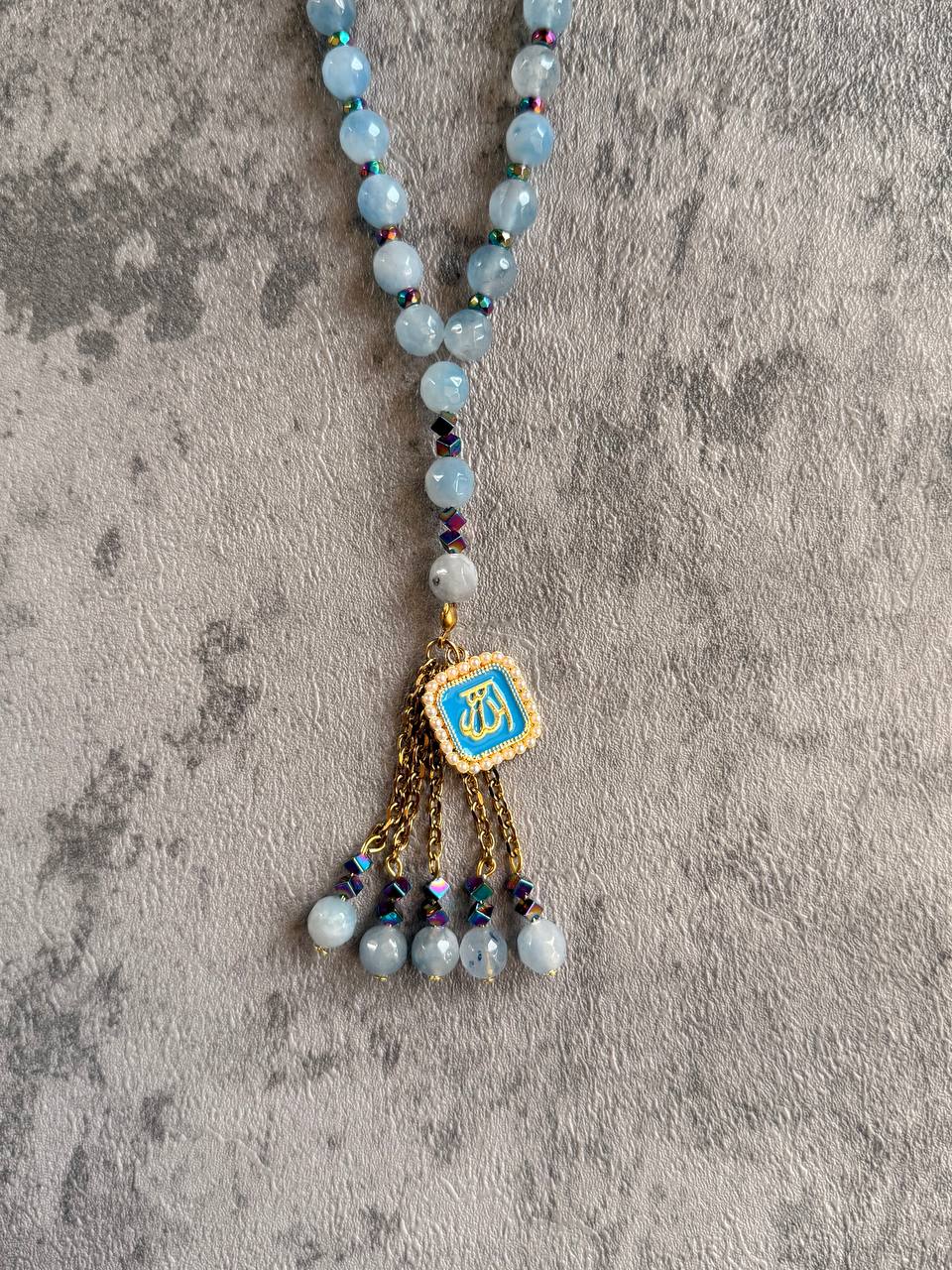 Mini Baby Blue Prayer Beads - Sola Accessories