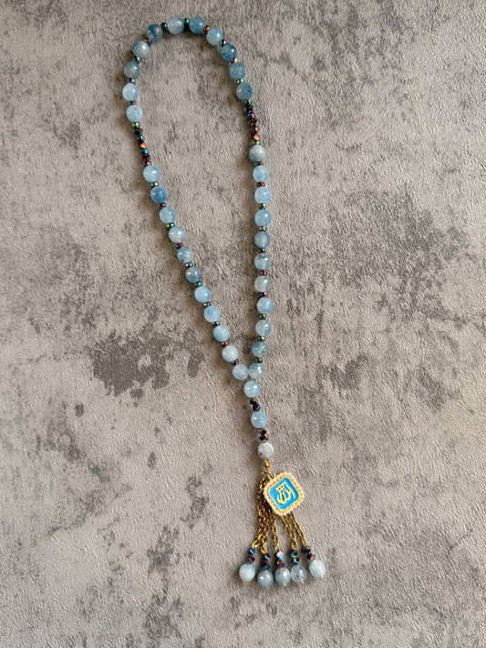 Mini Baby Blue Prayer Beads - Sola Accessories