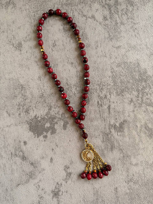 Mini Red Prayer Beads - Sola Accessories