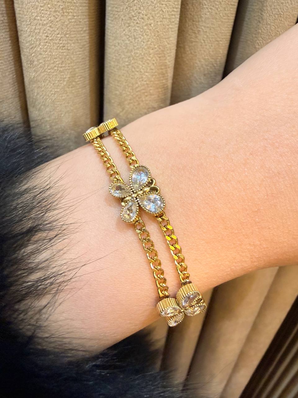 Crystal Butterfly Bracelet - Sola Accessories
