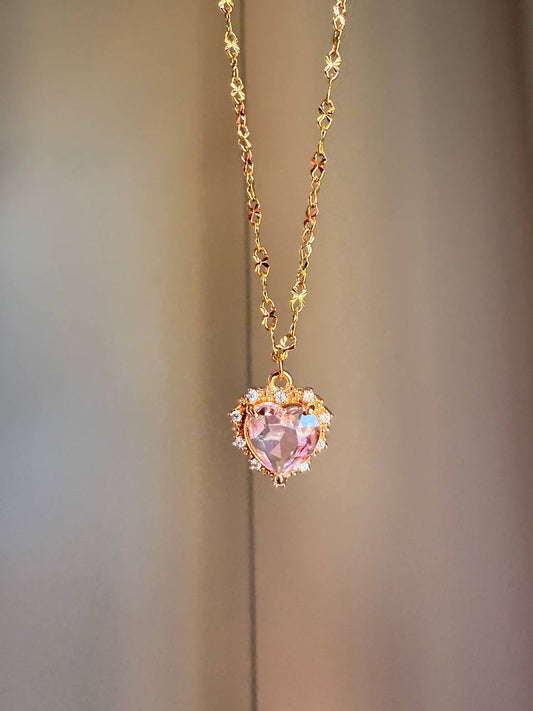 Blush Heart Necklace - Sola Accessories