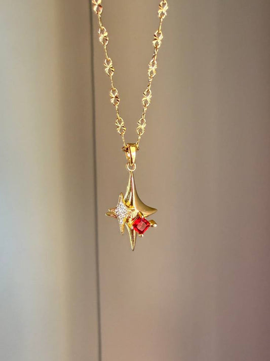 Celestial Ruby Necklace - Sola Accessories