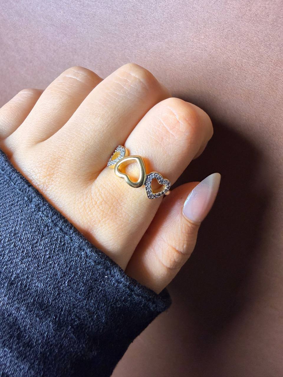 Crystal Heart Ring - Sola Accessories