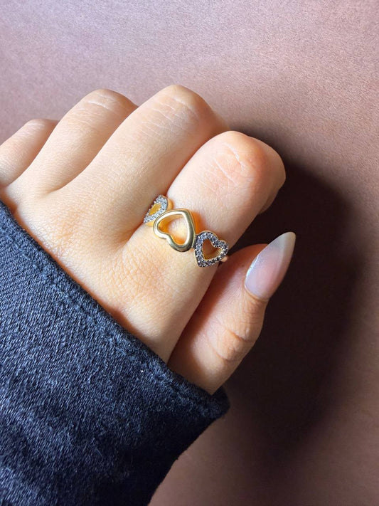 Crystal Heart Ring - Sola Accessories