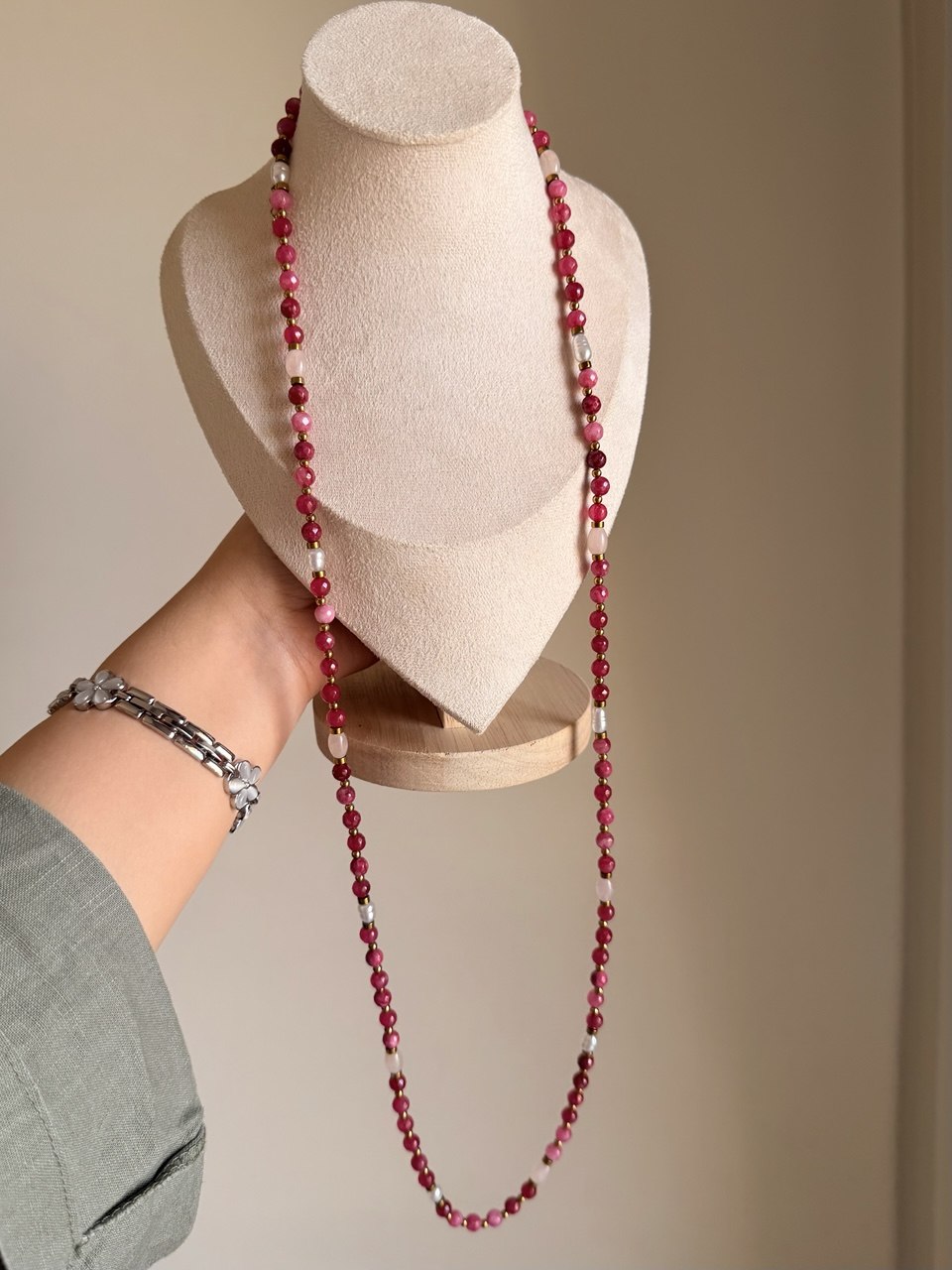 Ruby Pearl Necklace